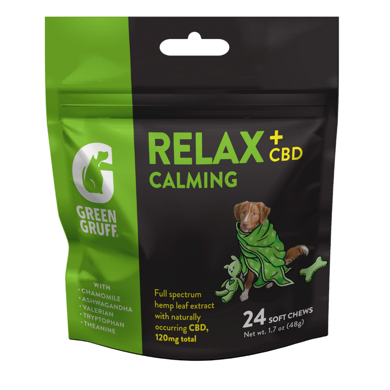 Green Gruff CBD Relax Calming - 24 Soft Chews (6-Pack)