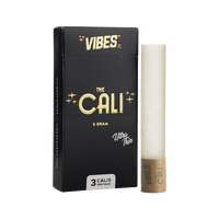 VIBES The Cali - 3 Gram Papers, Cones, and Wraps : Cones Vibes Rolling Papers 3pk Ultra Thin (Black) cali3g