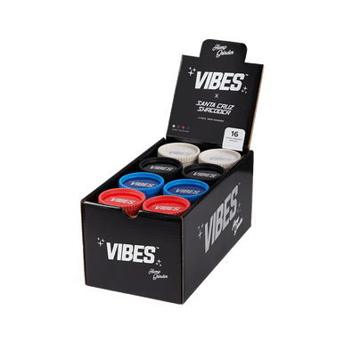 SCS x VIBES 4 Piece Hemp Grinder 2.0"(50mm) 16 Unit POP Asst