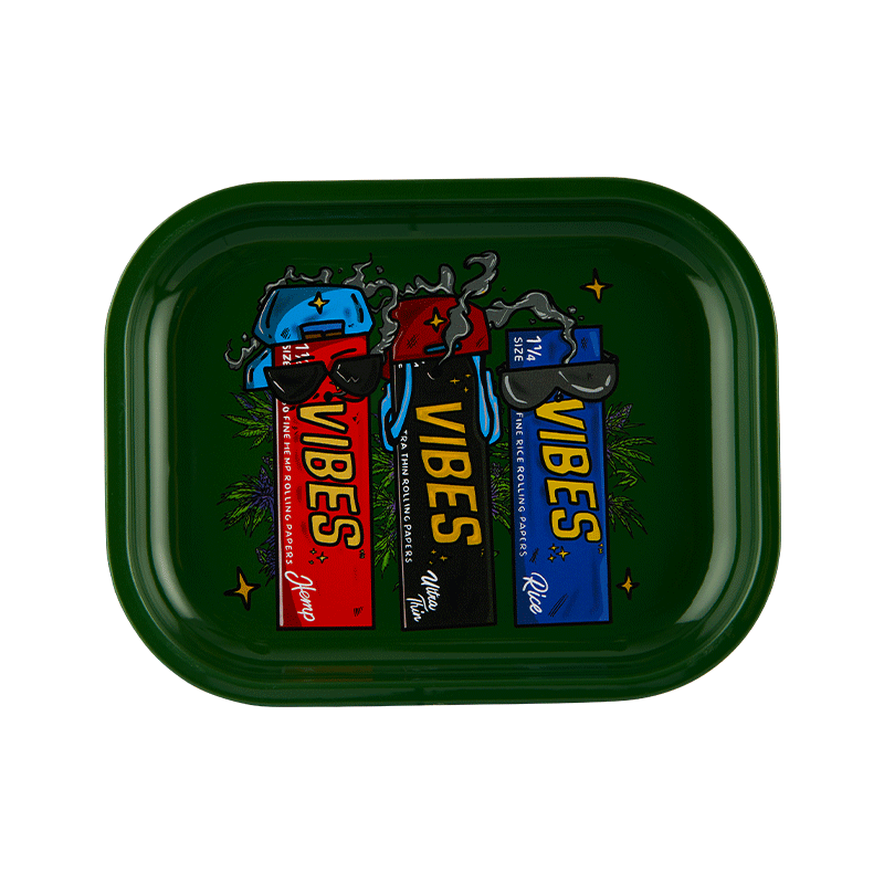 Vibes Aluminum 3s a Crowd Trays Accessories : Rolling Trays Vibes Rolling Papers small 3sacrowd 