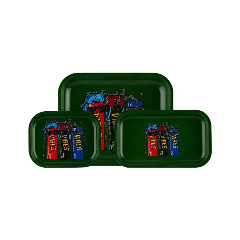 Vibes Aluminum 3s a Crowd Trays Accessories : Rolling Trays Vibes Rolling Papers   