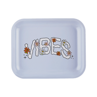 VIBES  Daisy Aluminum tray Accessories : Rolling Trays Vibes Rolling Papers large daisy 