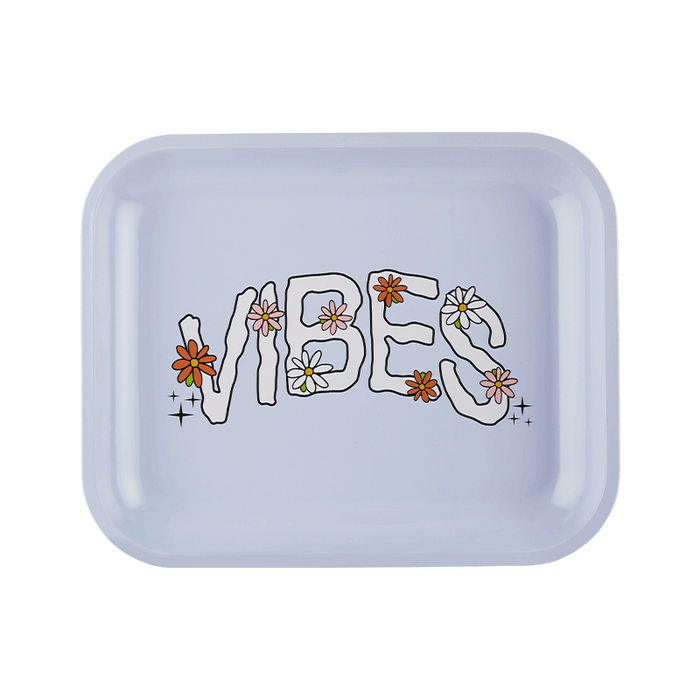 VIBES  Daisy Aluminum tray Accessories : Rolling Trays Vibes Rolling Papers large daisy 