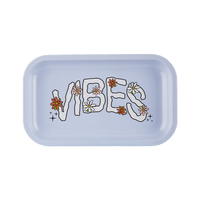 VIBES  Daisy Aluminum tray Accessories : Rolling Trays Vibes Rolling Papers medium daisy 