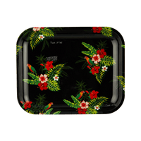 VIBES Floral Aluminum Tray Accessories : Rolling Trays Vibes Rolling Papers large floral 