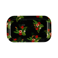 VIBES Floral Aluminum Tray Accessories : Rolling Trays Vibes Rolling Papers medium floral 