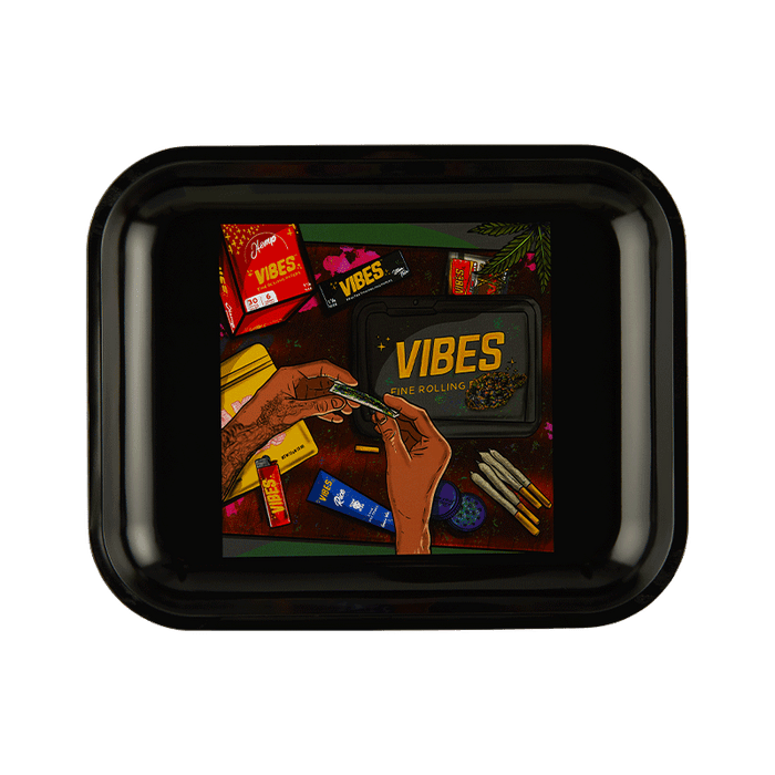 Vibes Aluminum Now We Roll Trays Accessories : Rolling Trays Vibes Rolling Papers large nowweroll 