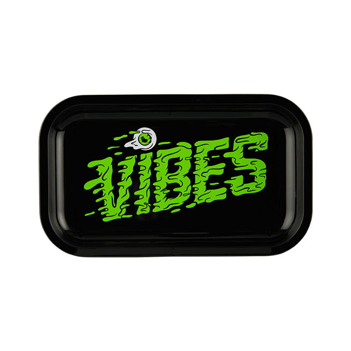 VIBES Slime Aluminum Tray Accessories : Rolling Trays Vibes Rolling Papers medium slime 