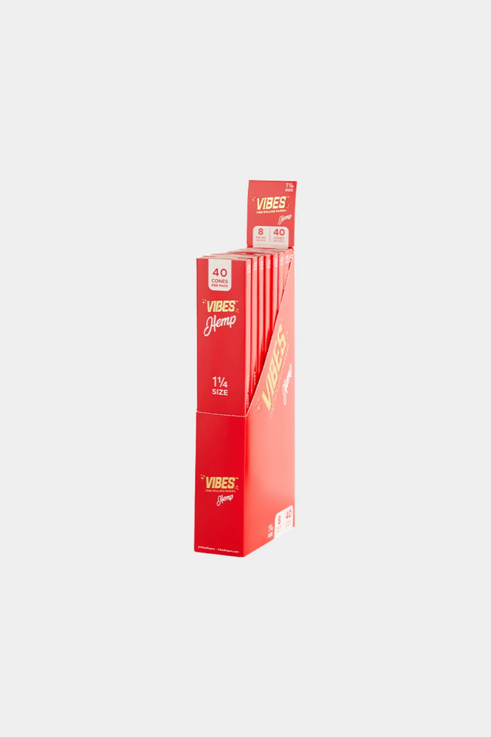 VIBES - 1.25" Cones - Box of 8 Coffins Each Coffin Contains 40 Cones