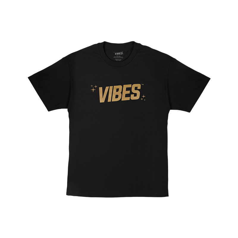 VIBES Blue T-Shirt w/ Gold Logo