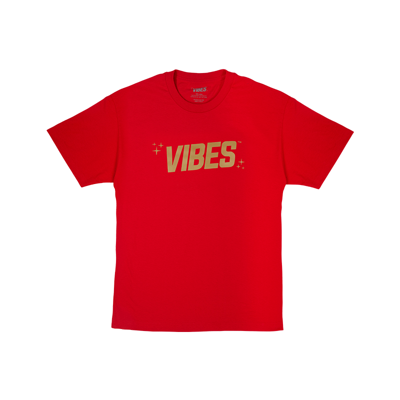 VIBES Blue T-Shirt w/ Gold Logo