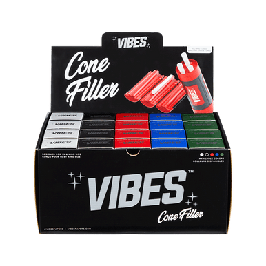 VIBES Cone Filler 20 Unit POP Blk, Red, Blu, Grn, & Clear