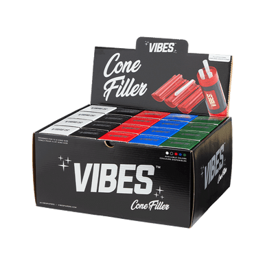 VIBES Cone Filler 20 Unit POP Blk, Red, Blu, Grn, & Clear