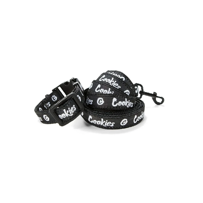 Cookies Dog Leash and Collar Original Mint Nylon Black Accessories Cookies   