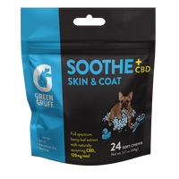 Green Gruff CBD Soothe Skin & Coat - 24 Soft Chews (6-Pack)