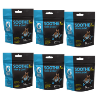Green Gruff CBD Soothe Skin & Coat - 24 Soft Chews (6-Pack)