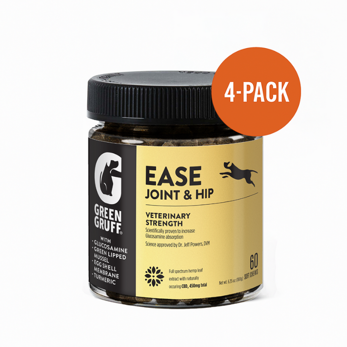 Green Gruff EASE Joint & Hip Veterinary – 4‑Pack Jars