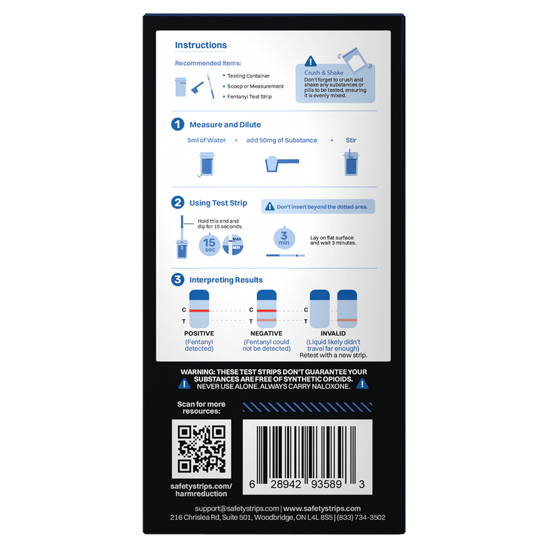 Toxi Shield by Safety Strips® Fentanyl Test Strips