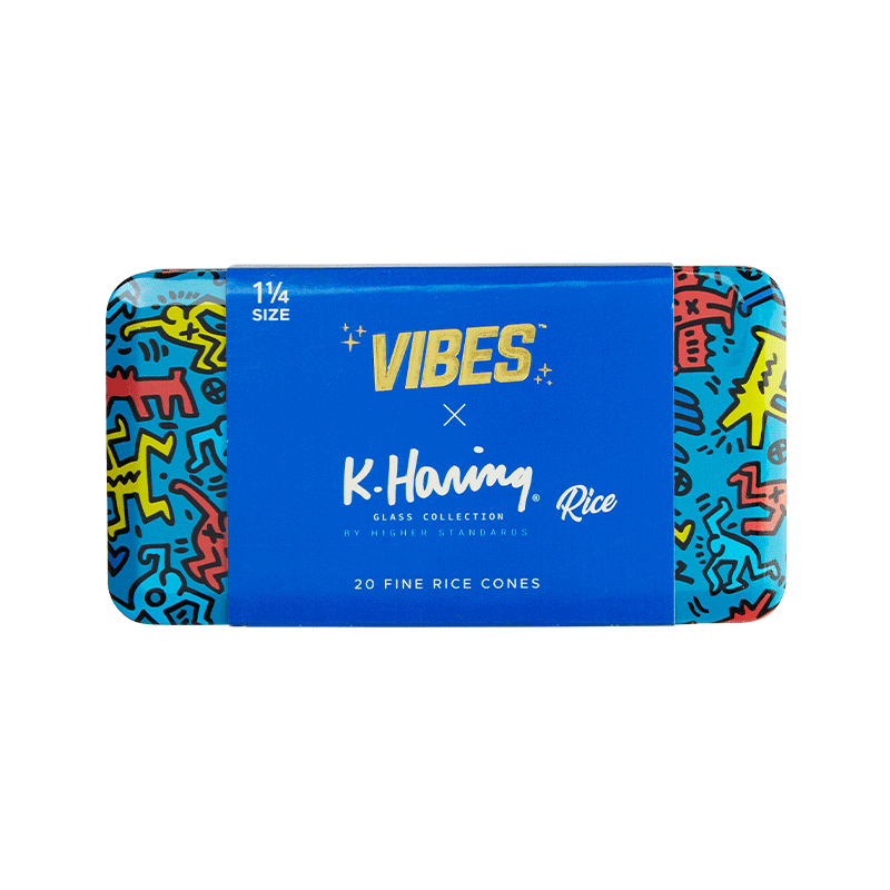 VIBES - King Size K.Haring Cones - Single Coffin Containing 20 Cones