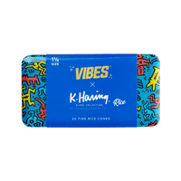 VIBES - King Size K.Haring Cones - Single Coffin Containing 20 Cones