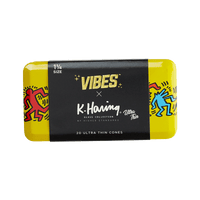 VIBES - King Size K.Haring Cones - Single Coffin Containing 20 Cones