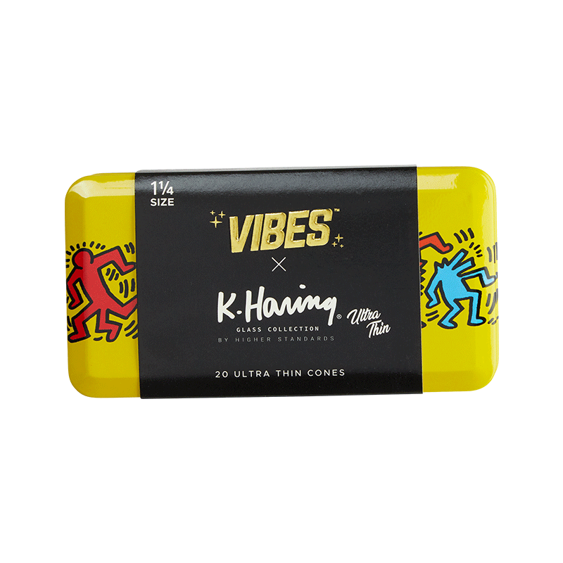 VIBES - King Size K.Haring Cones - Single Coffin Containing 20 Cones